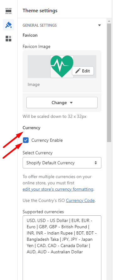 Theme Settings